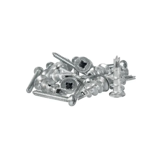 Rapid - Lot de 10 chevilles autoforeuses métal pour cloison plâtre 6-16 mm, Ø13 x 31 mm, charge max 5 kg, sans perçage (Réf. 5001558)