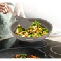 Arthur Martin Batterie de cuisine 18 pièces Tous feux dont Induction Revêtement céramique Poignée amovible effet bois AM7887