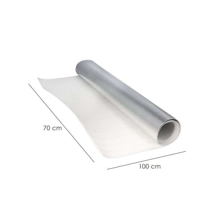 Panneau d'aluminium réfléchissant la chaleur pour radiateurs 100x70 cm