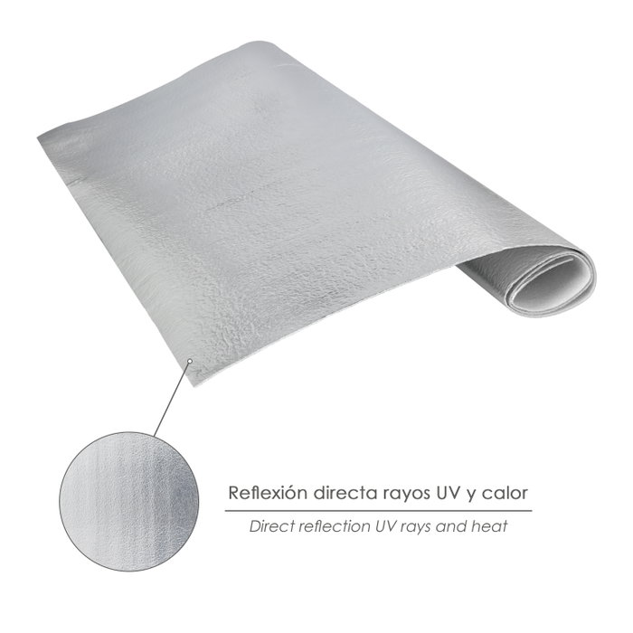 Panneau d'aluminium réfléchissant la chaleur pour radiateurs 100x70 cm