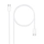 Nanocable Câble USB-C 2.0 60W Charge Rapide PD PPS QC 1 Mètre Blanc
