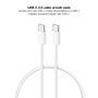 Nanocable Câble USB-C 2.0 60W Charge Rapide PD PPS QC 1 Mètre Blanc