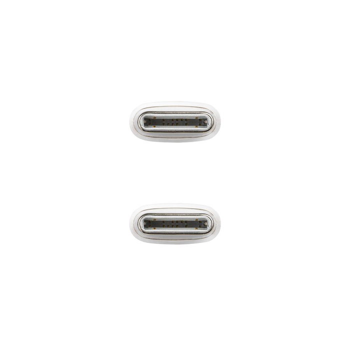 Nanocable Câble USB-C 2.0 60W Charge Rapide PD PPS QC 1 Mètre Blanc