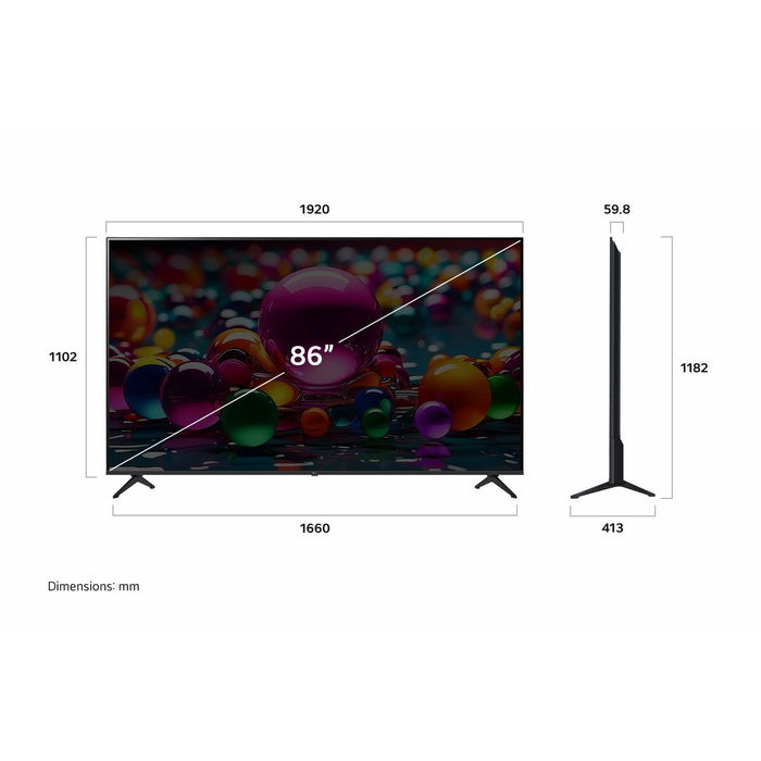 TV intelligente LG 86UA75006LA.AEUQ 4K Ultra HD LED 86"