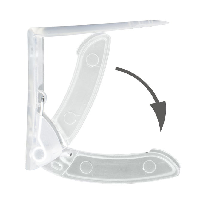 ORYX Lot de 4 pinces à nappe transparentes avec ressort extra-fort