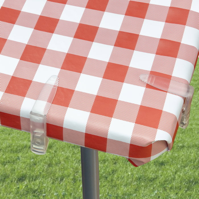 ORYX Lot de 4 pinces à nappe transparentes avec ressort extra-fort