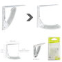 ORYX Lot de 4 pinces à nappe transparentes avec ressort extra-fort