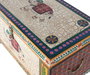 GINER Y COLOMER - Bahut coffre de rangement en bois de manguier peint à la main, motifs multicolores, ouverture par le dessus - 80x43x46 cm