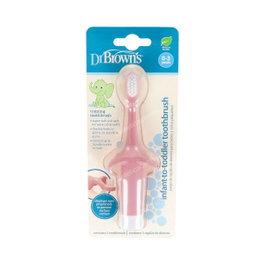 DR. BROWN'S Brosse à dents infantile 0-3 ans - Rose
