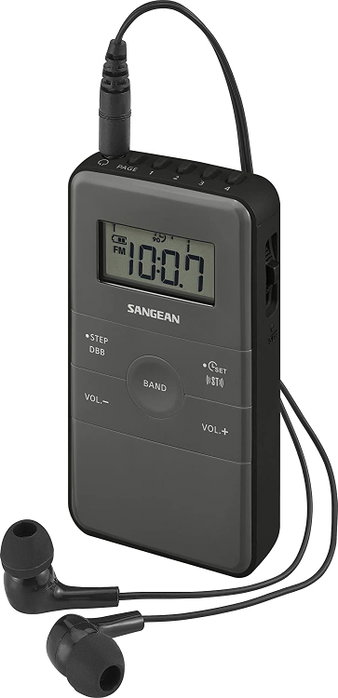 Radio numérique portable Sangean Noir AM/FM Rechargeable