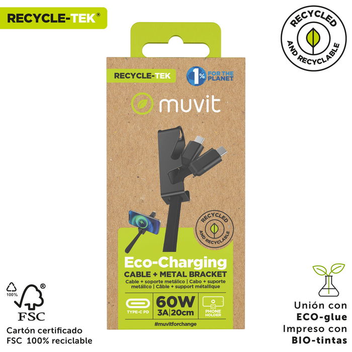 Câble USB Muvit MC167-RA-A Noir