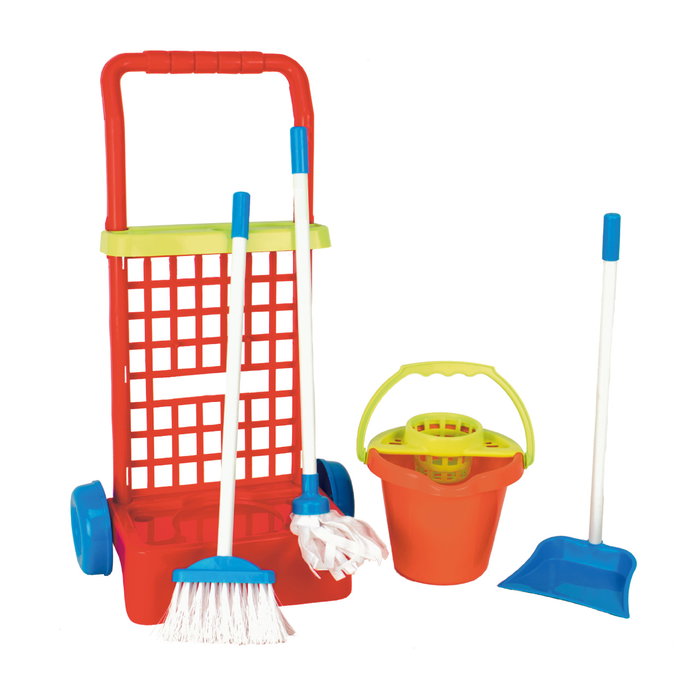 Tachan Chariot de Nettoyage Rouge SB 12 avec Balai, Seau et Serpillière Tachan Chariot de Nettoyage Rouge SB 12 avec Balai, Seau et Serpillière