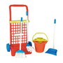 Tachan Chariot de Nettoyage Rouge SB 12 avec Balai, Seau et Serpillière