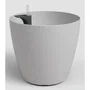 Artevasi San Remo SWS 42 MA - Pot de fleurs sur pieds pour intérieur/extérieur en plastique, résistant aux UV, ø43,3 x H39,5 cm, 42,3 L, gris clair