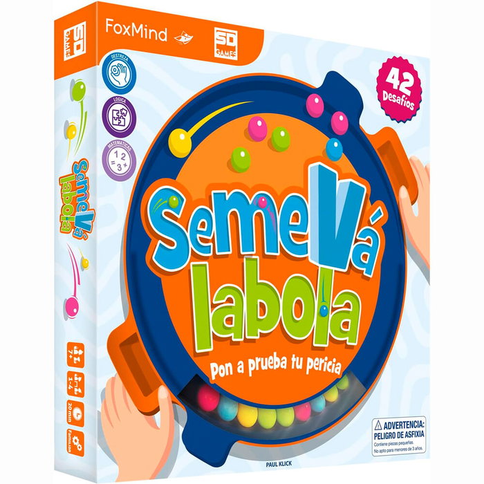 SD GAMES - Semeva Labola - Jeu de société de plateau avec billes et défis - Âge 7+ - 1 à 4 joueurs - Version espagnole SD GAMES - Semeva Labola - Jeu de société de plateau avec billes et défis - Âge 7+ - 1 à 4 joueurs - Version espagnole