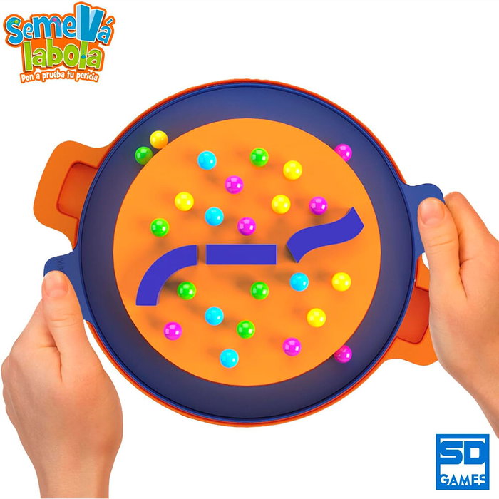 SD GAMES - Semeva Labola - Jeu de société de plateau avec billes et défis - Âge 7+ - 1 à 4 joueurs - Version espagnole SD GAMES - Semeva Labola - Jeu de société de plateau avec billes et défis - Âge 7+ - 1 à 4 joueurs - Version espagnole