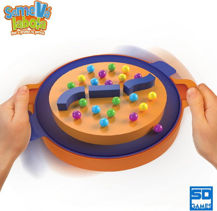 SD GAMES - Semeva Labola - Jeu de société de plateau avec billes et défis - Âge 7+ - 1 à 4 joueurs - Version espagnole SD GAMES - Semeva Labola - Jeu de société de plateau avec billes et défis - Âge 7+ - 1 à 4 joueurs - Version espagnole
