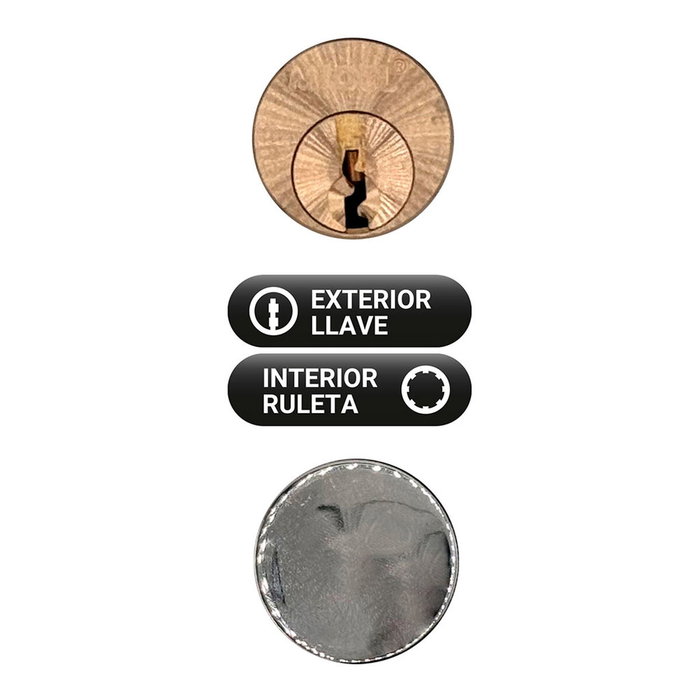 Serrure en applique Micel crr15 Acier gauche-droite Gris Serrure en applique Micel crr15 Acier gauche-droite Gris