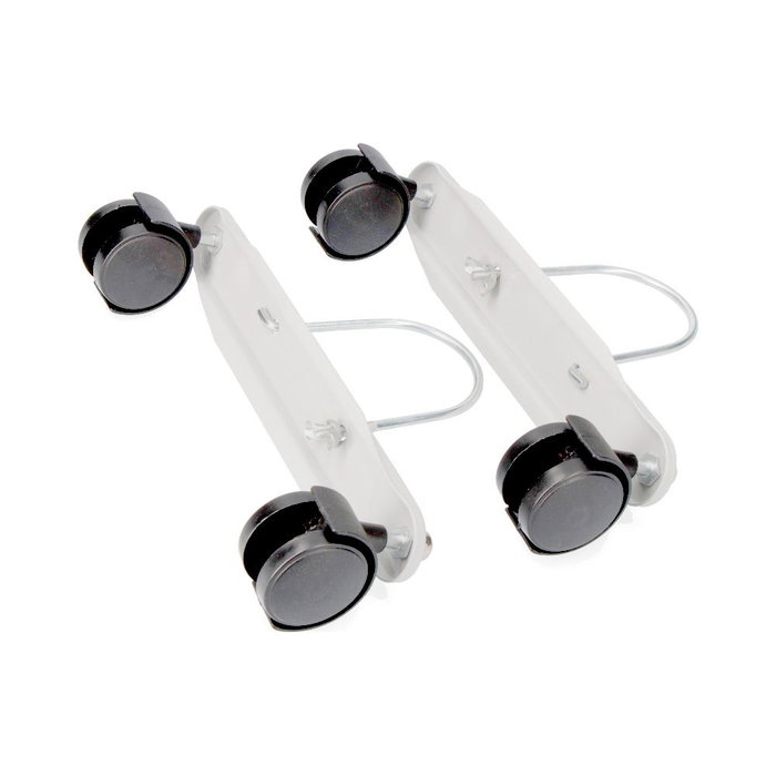 Edm Set de deux supports blancs avec roues pour 07124 Edm Set de deux supports blancs avec roues pour 07124