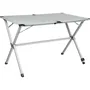 Midland - Table pliante Gap Less Grise 4 personnes - Plateau aluminium lamelles enroulables, pied réglable, sac de rangement - 110 x 72 x 70 cm