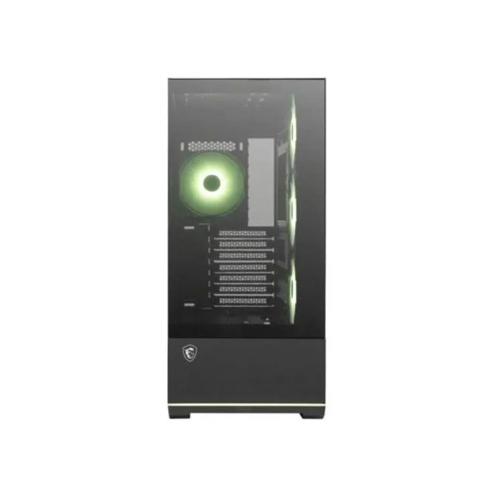 MSI Boîtier PC MAG Pano 110R PZ - Moyen tour ATX - Noir avec verre trempé panoramique, support GPU 400mm, 4 formats de carte mère