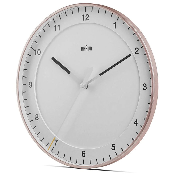 Braun BC 17 PW DCF Horloge murale rose et blanche