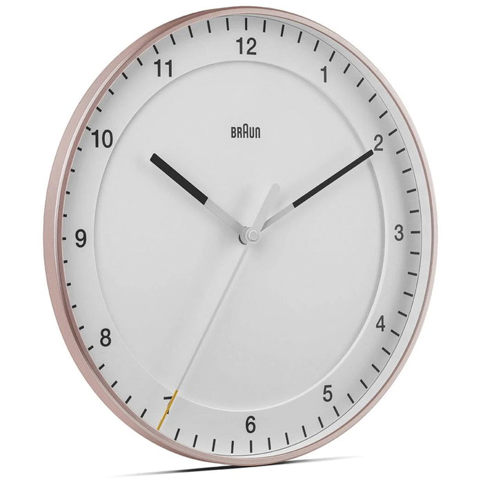 Braun BC 17 PW DCF Horloge murale rose et blanche