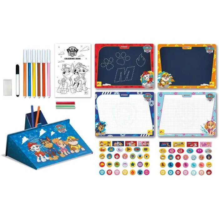Lisciani - Sac à Dos École et Loisirs Créatifs Paw Patrol avec Cahier de Coloriage, Feutres, Autocollants et Ardoise Effaçable à Sec - Kit Dessin pour Enfants dès 4 Ans Lisciani - Sac à Dos École et Loisirs Créatifs Paw Patrol avec Cahier de Coloriage, Feutres, Autocollants et Ardoise Effaçable à Sec - Kit Dessin pour Enfants dès 4 Ans