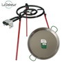 La Dehesa Set Paellera Polie 46 cm avec Brûleur 400 mm Métal Argent 58.5 x 46.2 x 6 cm (Set de 4)