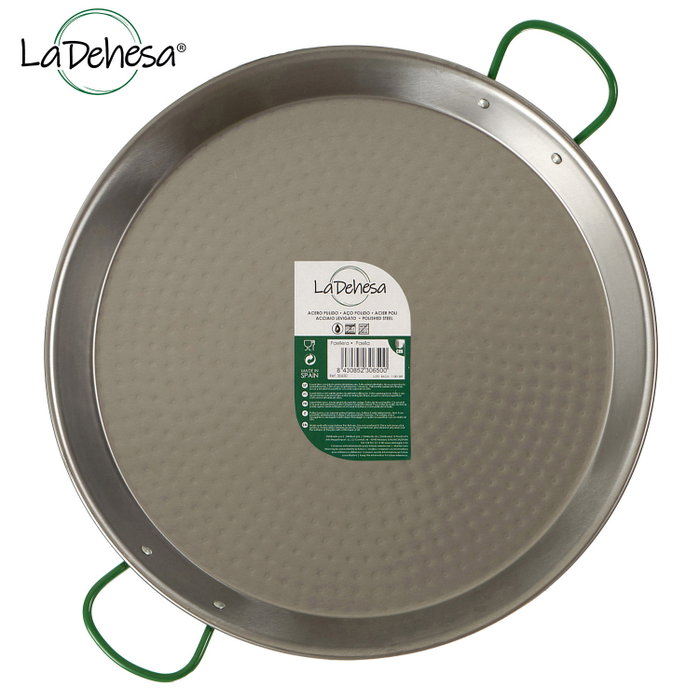 La Dehesa Set Paellera Polie 46 cm avec Brûleur 400 mm Métal Argent 58.5 x 46.2 x 6 cm (Set de 4) La Dehesa Set Paellera Polie 46 cm avec Brûleur 400 mm Métal Argent 58.5 x 46.2 x 6 cm (Set de 4)