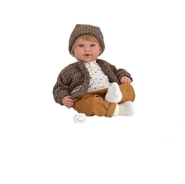 Arias Muñeca Elegance 45 cm - Poupée Iria marron avec mécanisme 14 sons (magnétique et try me)