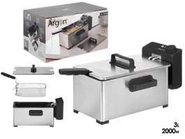 ARGON Friteuse 3L Téflon Acier Inoxydable 2000W