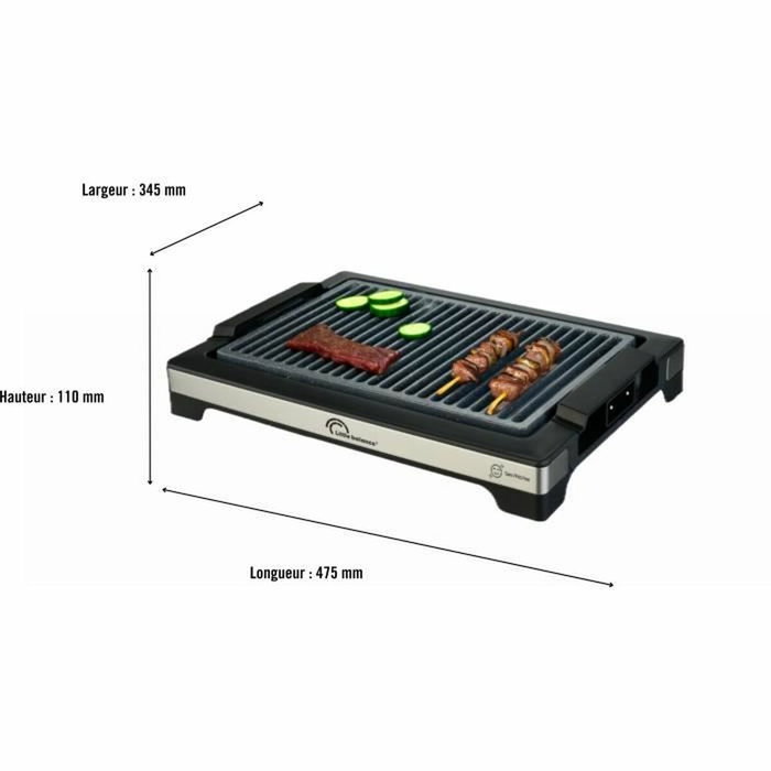 Little Balance Barbecue électrique Easy Nopifas 2000W, Noir Little Balance Barbecue électrique Easy Nopifas 2000W, Noir