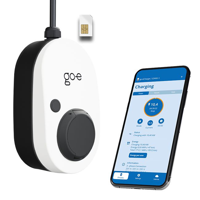 go-e Chargeur Gemini 2.0 11 kW avec connectivité cellulaire et WiFi