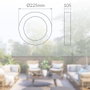 GSC Evolution Applique ronde blanche en PVC et verre E27