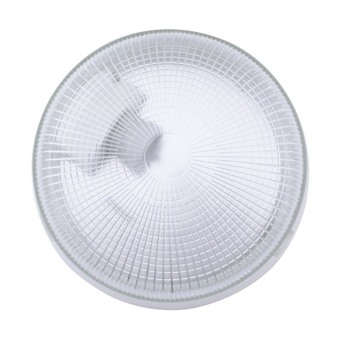 GSC Evolution Applique ronde blanche en PVC et verre E27