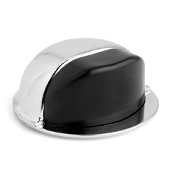 BRINOX Butée de porte adhésive avec joint en caoutchouc chrome 49mm x 22mm