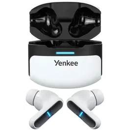 Yenkee Écouteurs Sans Fil TWS EVEPODS PRO YHP 09BT WE, Réduction de Bruit ENC, Bluetooth 5.3, Autonomie 28.5h, avec Étui de Charge, Mode Jeu et Musique