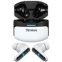 Yenkee Écouteurs Sans Fil TWS EVEPODS PRO YHP 09BT WE, Réduction de Bruit ENC, Bluetooth 5.3, Autonomie 28.5h, avec Étui de Charge, Mode Jeu et Musique