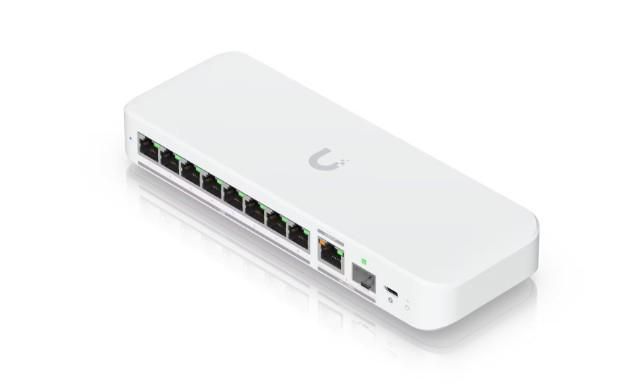 Ubiquiti Switch 60 Gbps, débit de commutation 45 Mpps, VLANs 256, alimentation AC/DC externe 15W