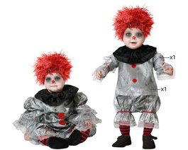 BigBuy Carnival Déguisement Clown Macabre Gris pour Bébé