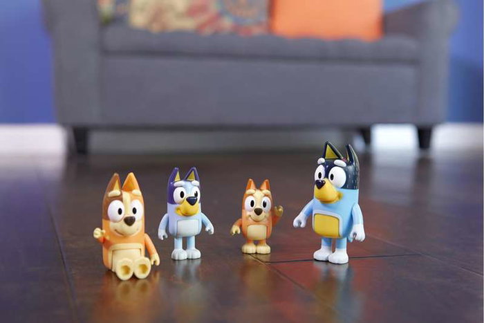 Moose Toys Coffret de 4 figurines de la famille de Bluey