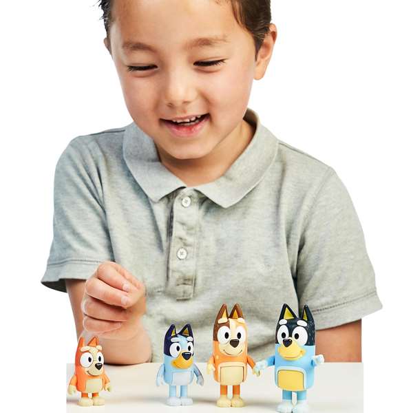 Moose Toys Coffret de 4 figurines de la famille de Bluey