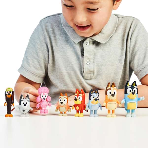 Moose Toys Coffret de 4 figurines de la famille de Bluey