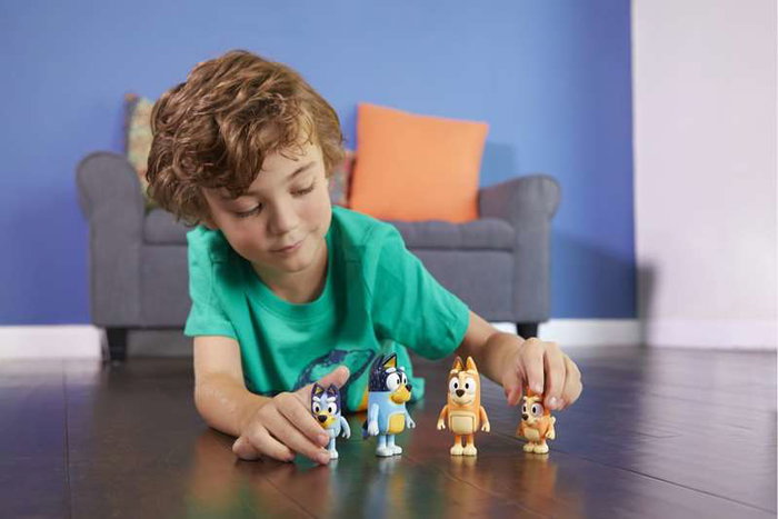 Moose Toys Coffret de 4 figurines de la famille de Bluey