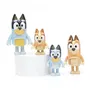 Moose Toys - Coffret de 4 figurines articulées de la famille Bluey (Bluey, Bingo, Bandit, Chilli) - Jouet à partir de 3 ans