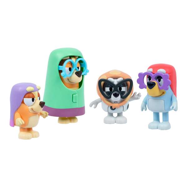 Moose Toys Coffret de 4 figurines de la famille de Bluey