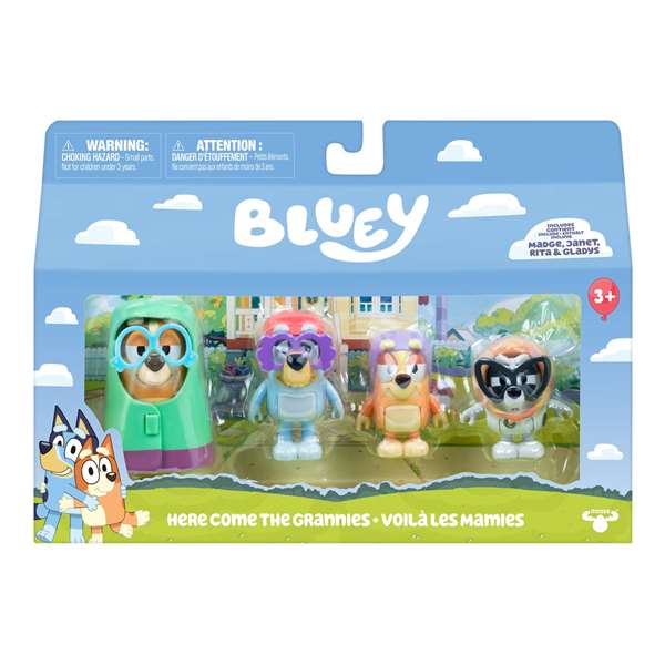 Moose Toys Coffret de 4 figurines de la famille de Bluey