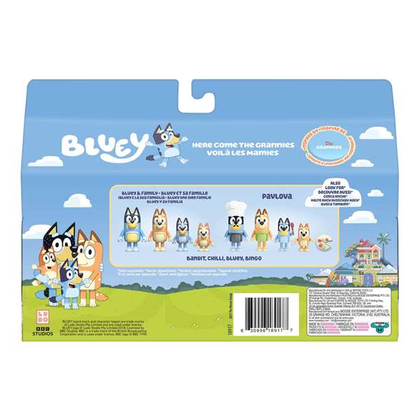 Moose Toys Coffret de 4 figurines de la famille de Bluey