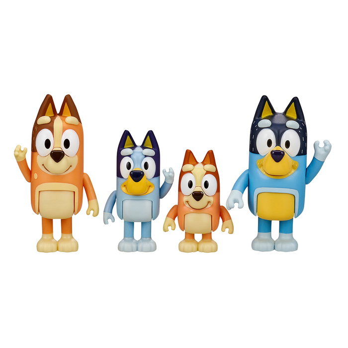 Moose Toys Coffret de 4 figurines de la famille de Bluey